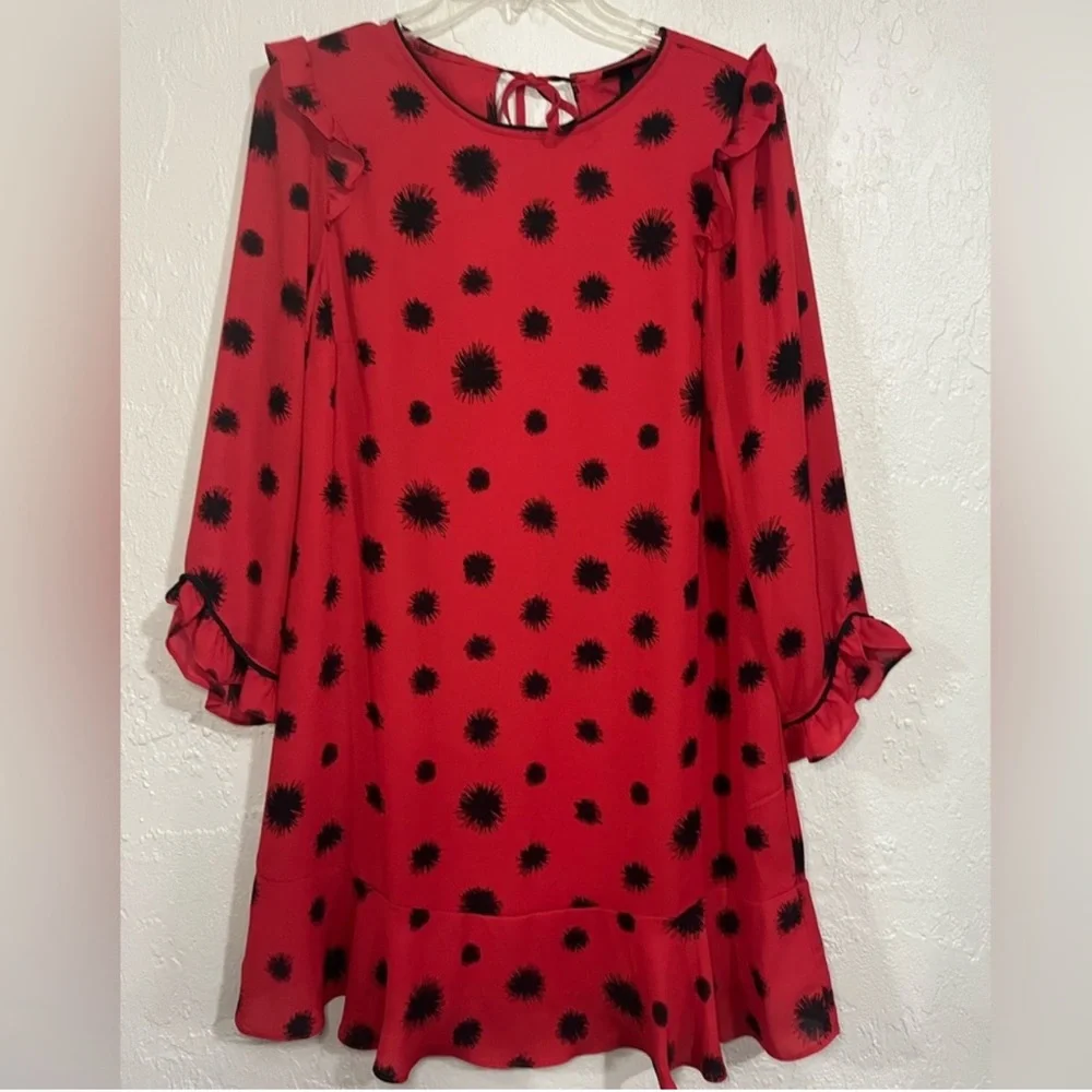 🔘Who What Wear “dandelion dots” shift dress - Picture 3 of 6